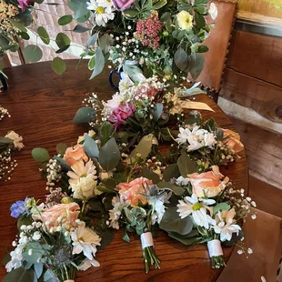 All the bridesmaids for bride 2. They loved them