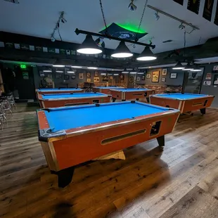 pool tables in a pub