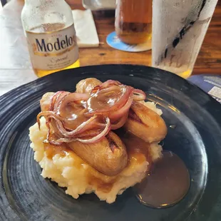 Bangers and mash..