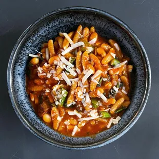 Spelt Cavatelli - house-made from Castle Valley Mill spelt, house chorizo, tomato, broccoli rabe, cannellini beans, pecorino