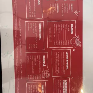 Food menu