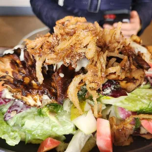 Mushroom steak salad