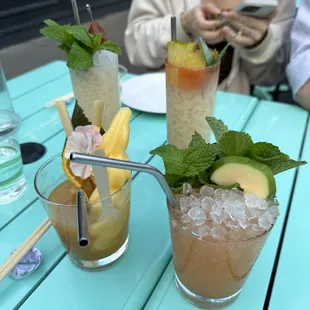 various cocktails