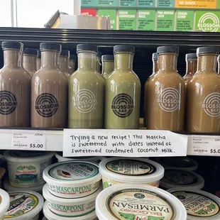 a variety of dairy products for sale