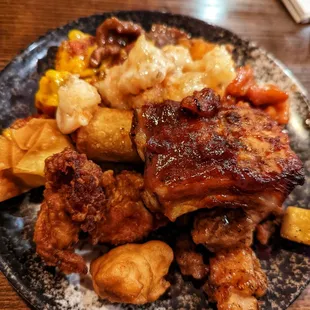 a plate of food on a table