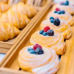 a variety of pastries
