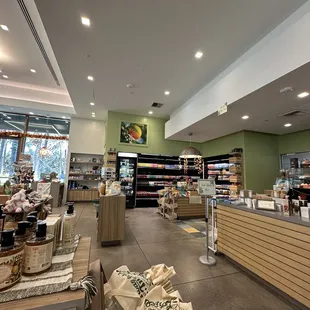 the interior of the store