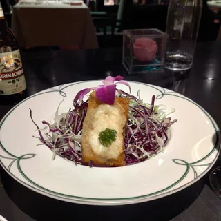 Crisp Fried Shrimp on White Toast