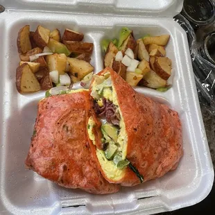 Pastrami Breakfast Wrap