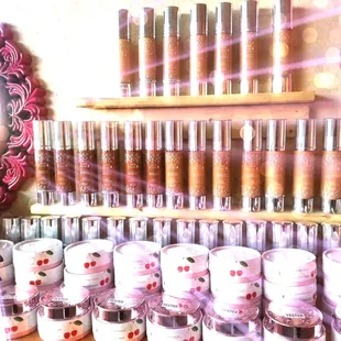 Come check out the beauty bar full of fruit pigmented cosmetics.