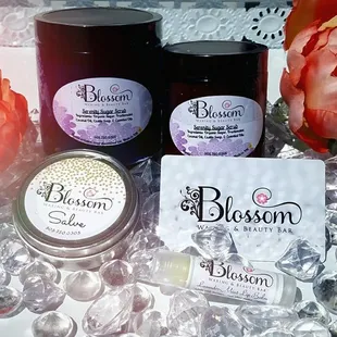 Give a gift card  paired with our incredible sugar scrub &amp; healing salve