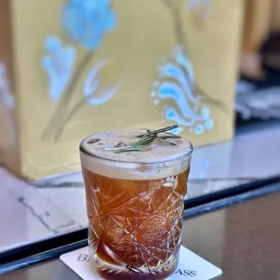 Carajillo : Espresso, Espresso liqueur, Licor 43, Mezcal - Perfect!   *not on menu