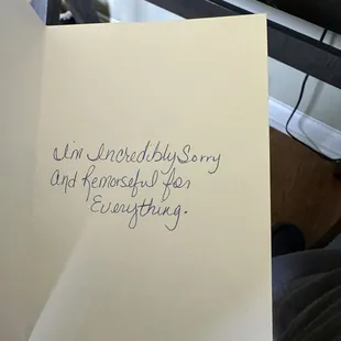 What happened that this message was sent in a card with no name on it?