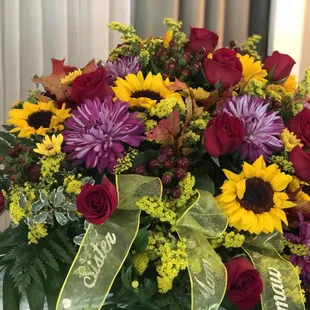 This arrangement was for my Mother's service it was absolutely beautiful. Thank you so much!!