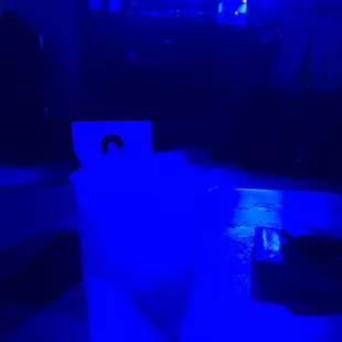 a blue light