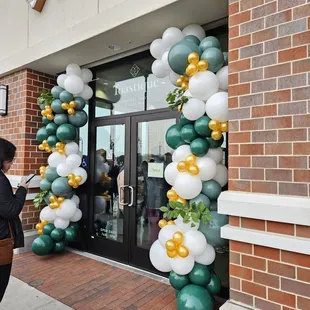 Balloon supplies purchased to fulfill these garlands for a cafe grand opening