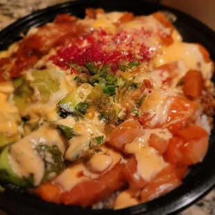 Salmon poke bowl