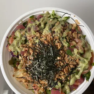 a bowl of food