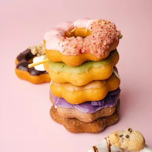 a stack of doughnuts