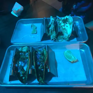 We got the taco combo but waiting on the rice and beans can't wait to dig in!