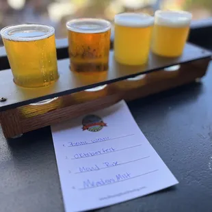 Flight - a crazy $12.50 for this 16 ounces of subpar beer!