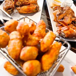 Chicken wings, ale house chips, cheese curds