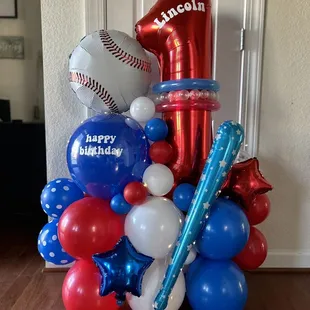 Single digit balloon bouquet