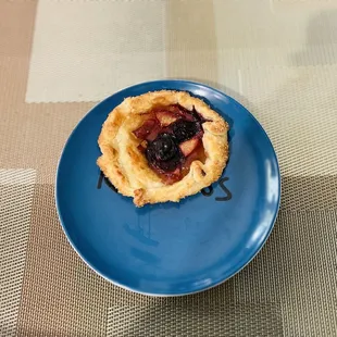 Plum and blueberry tart