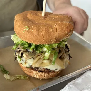 Shroom and Onion burger