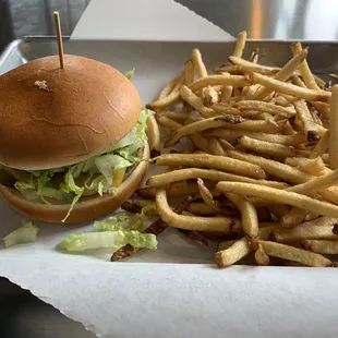 The Classic with hand cut fries.