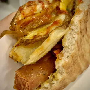 Single Hot Dog after the first Bite.