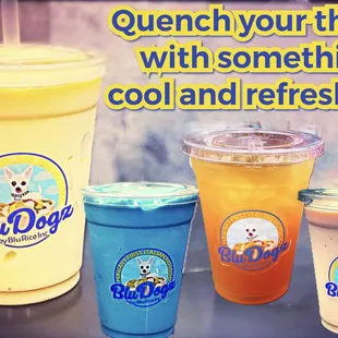 Creamy, fresh and satisfyingly refreshing.. All natural flavorful drinks @ Blu Dogz