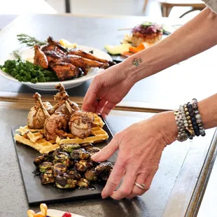 a person preparing food