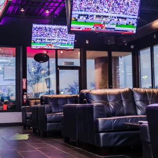 a view of the televisions