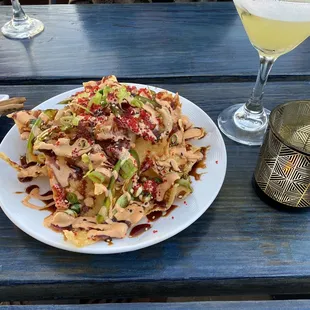 Aoi Japanese nachos. So tasty and a little spicy and all the right ways.