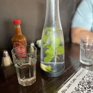 Fancy infused water. I just wish it was cold