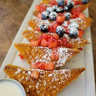 Probably the worst French toast I had. Super hard not good at all. Their quality of food has gone down big time. I wouldn't come back