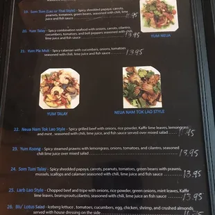 Salad Menu