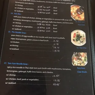 Soup Menu