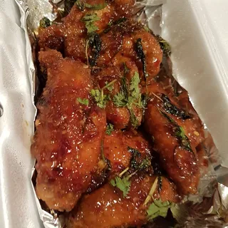9. Fried Basil Chicken Wings