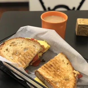 Make your own breakfast panini