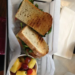 Smoked salmon panini