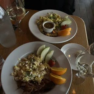 Yummy &amp; healthy brunch   Salmon plate &amp; veggie plate