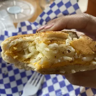 Grilled cheese with unmelted cheese :(