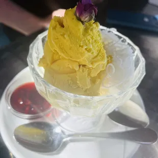 Homemade faloodeh and saffron ice cream!
