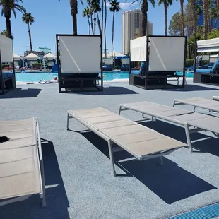 In front of the cabanas is the 15 feet deep pool