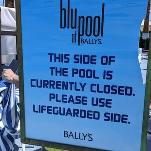 Half the pool is closed