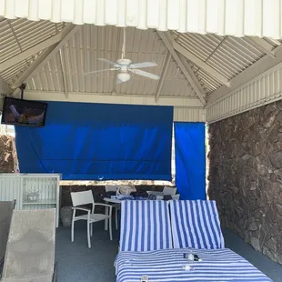 Rented cabana for $100 for the whole day.