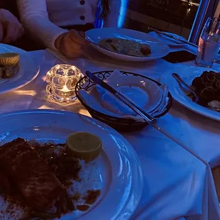 Lighting and the amazing food we had