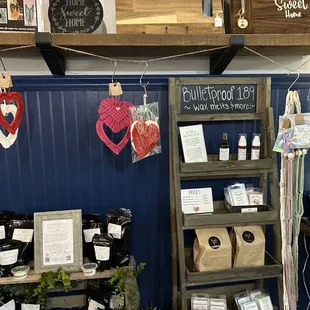 Items for sale from local vendors